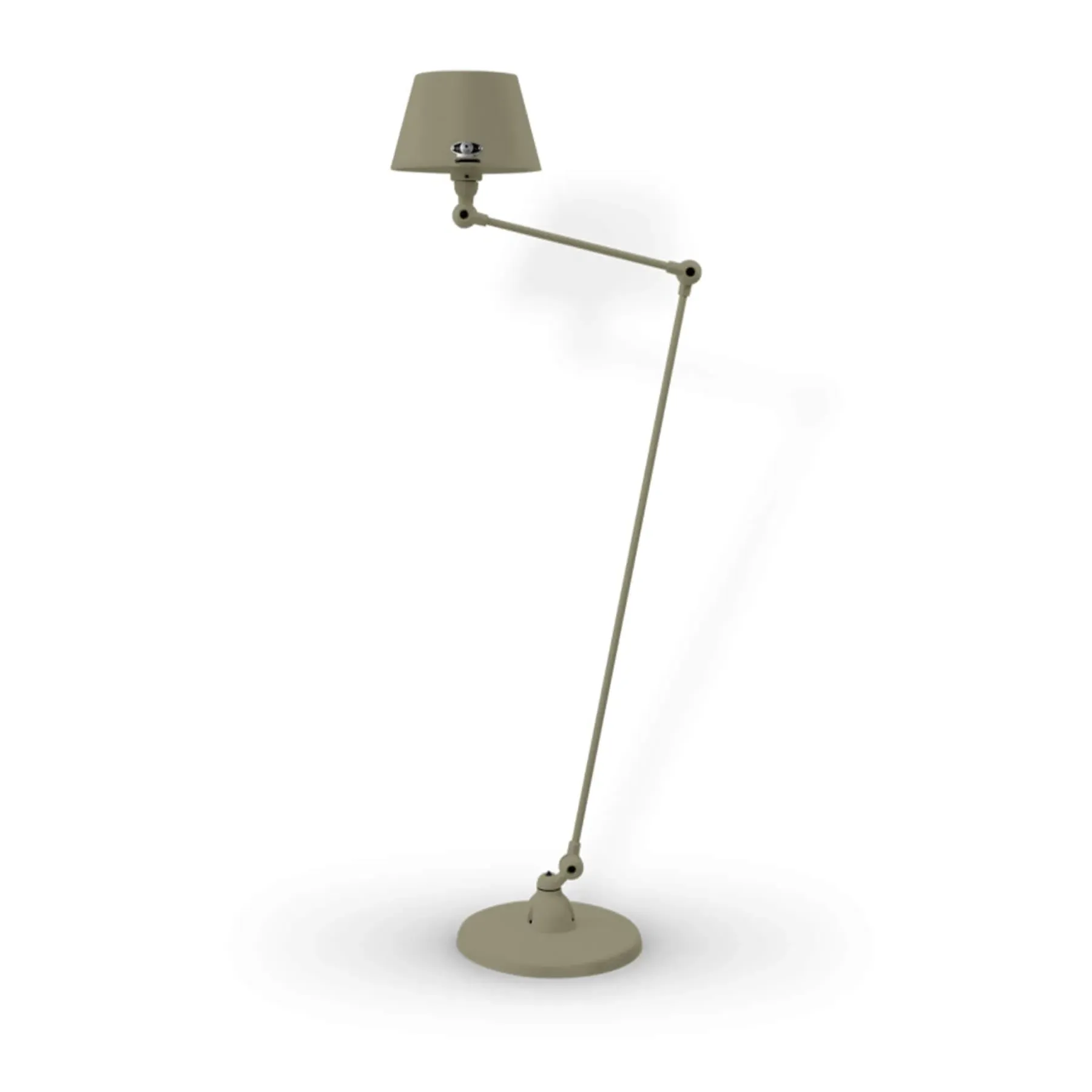 Two Arm Floor Lamp with Adjustable Arms - Khaki