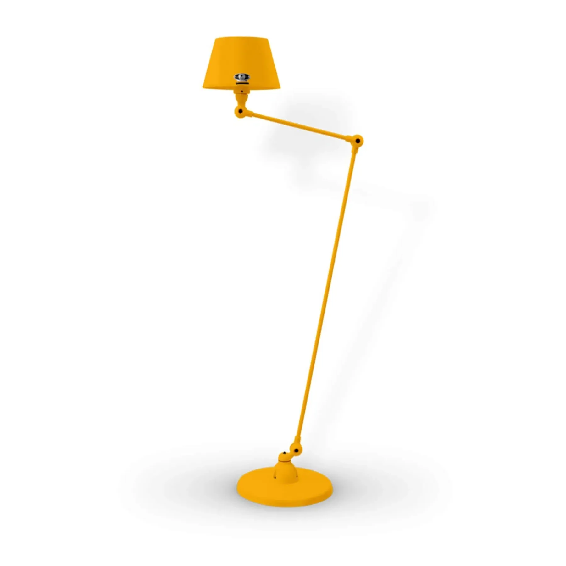 Two Arm Floor Lamp with Adjustable Arms - Mustard