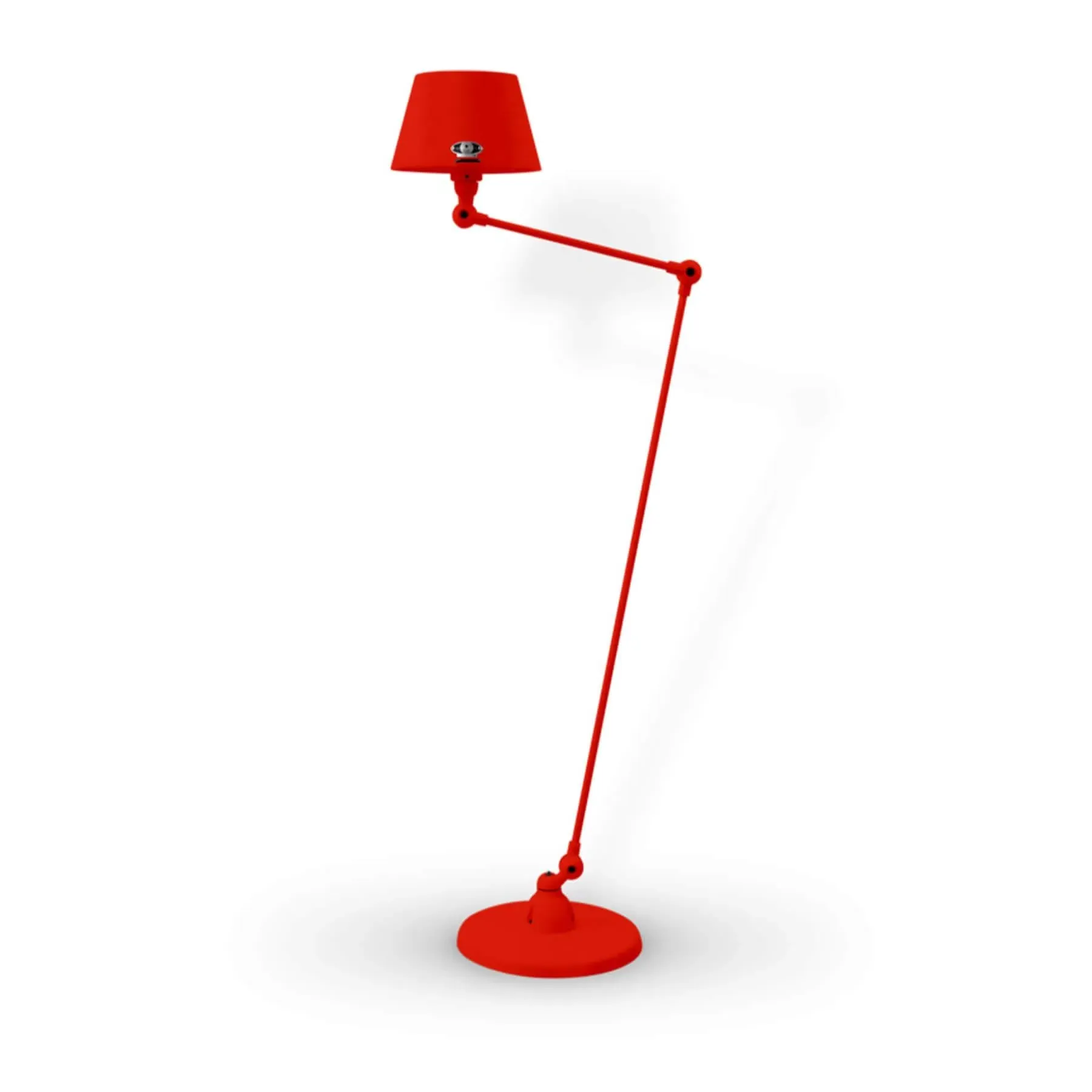 Two Arm Floor Lamp with Adjustable Arms - Red