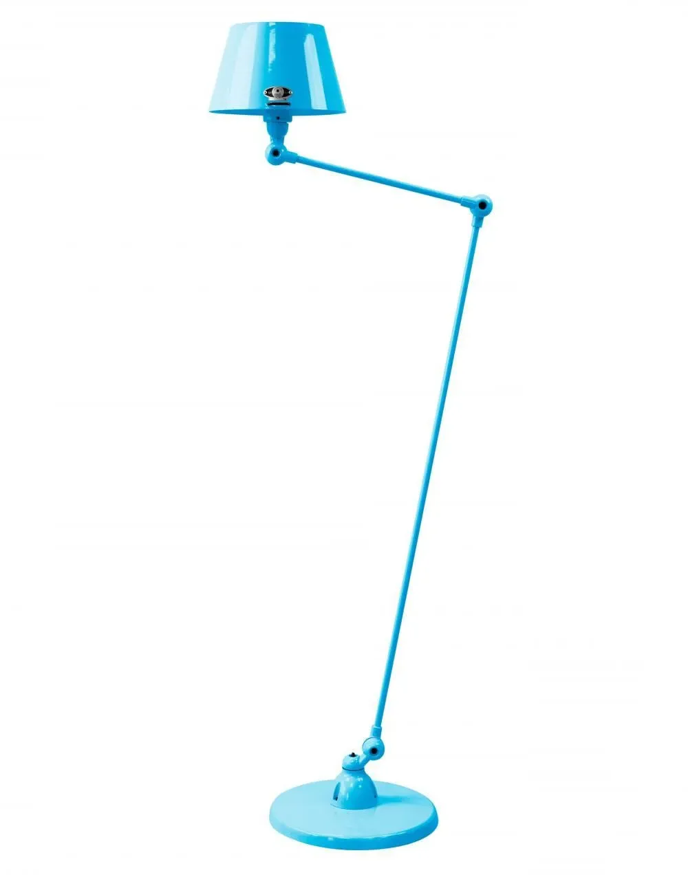 Two Arm Floor Lamp with Adjustable Arms - Water Blue