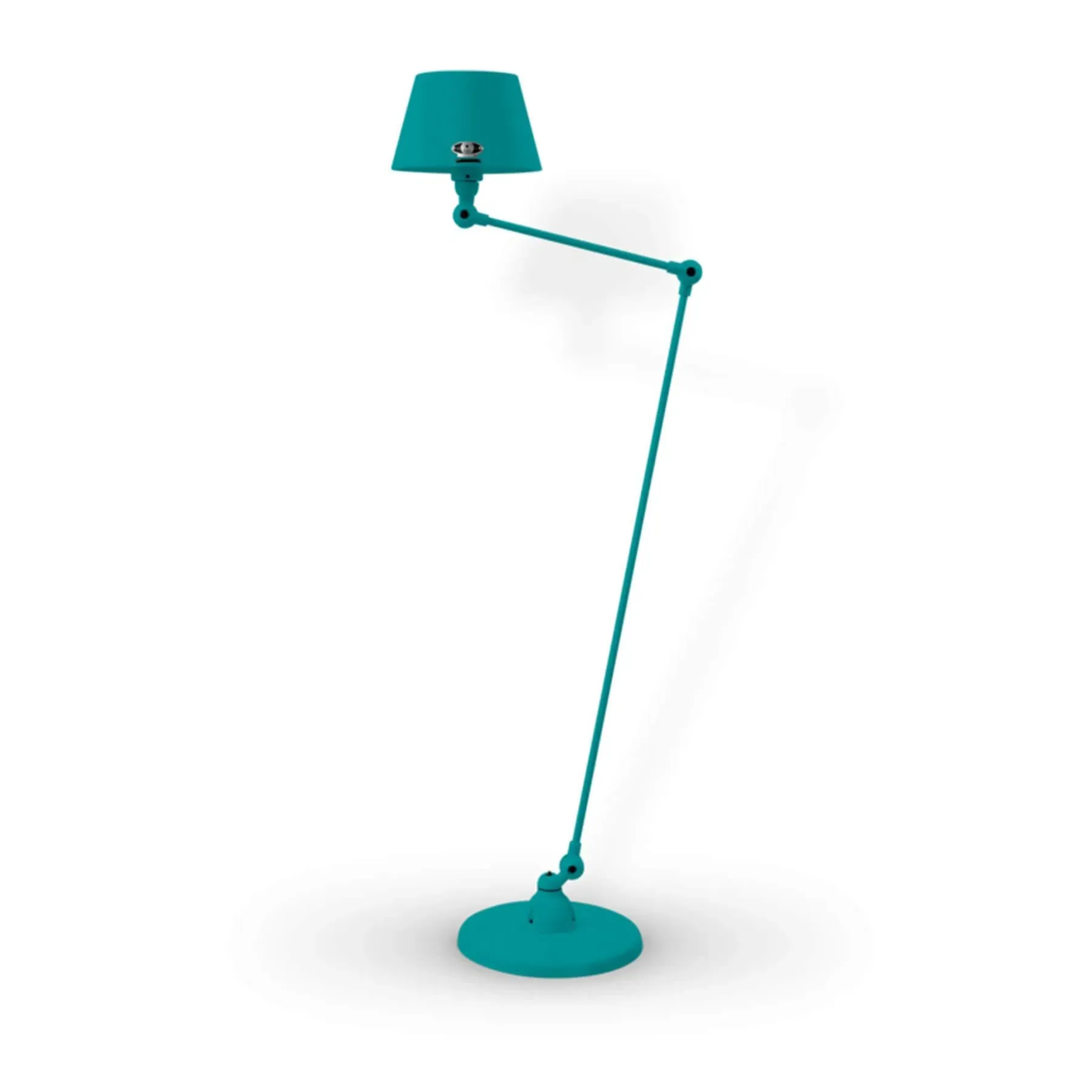 Two Arm Floor Lamp with Adjustable Arms - Water Blue