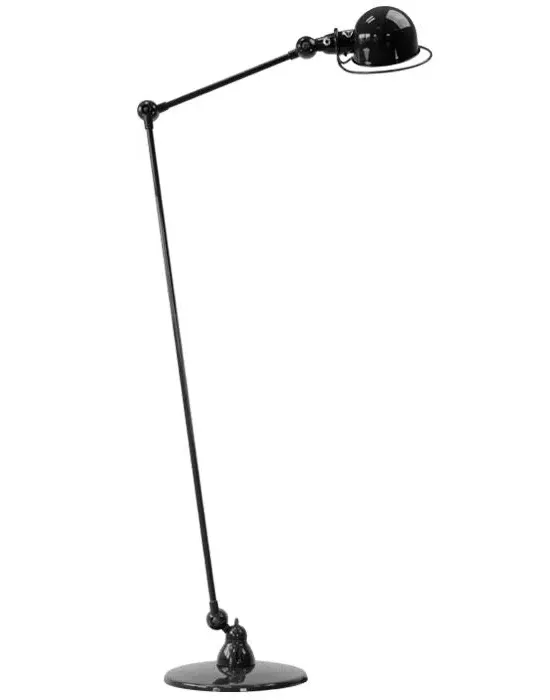 Two Arm Floor Lamp with Adjustable Head - Black image