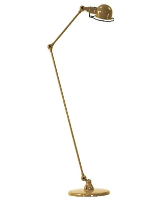 Two Arm Floor Lamp with Adjustable Head - Gold