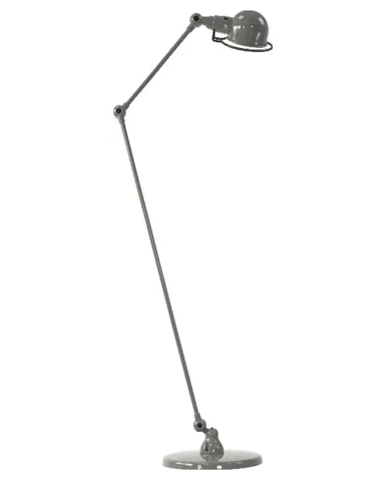 Two Arm Floor Lamp with Adjustable Head - Grey