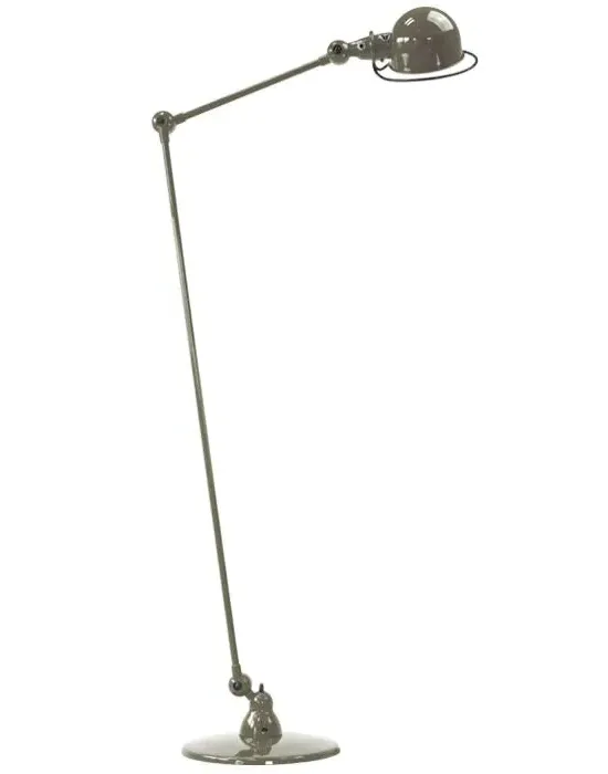 Two Arm Floor Lamp with Adjustable Head - Khaki