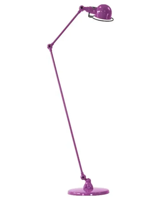 Two Arm Floor Lamp with Adjustable Head - Purple