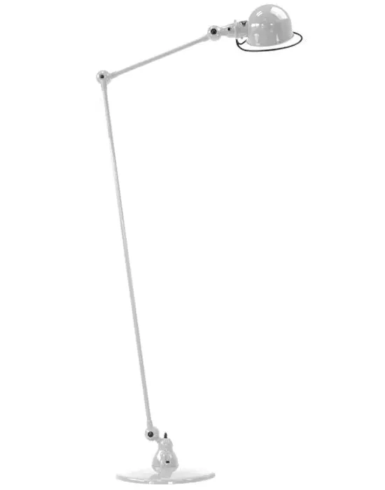 Two Arm Floor Lamp with Adjustable Head - Silver