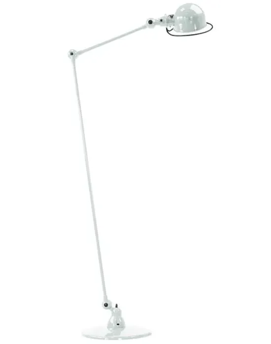 Two Arm Floor Lamp with Adjustable Head - White
