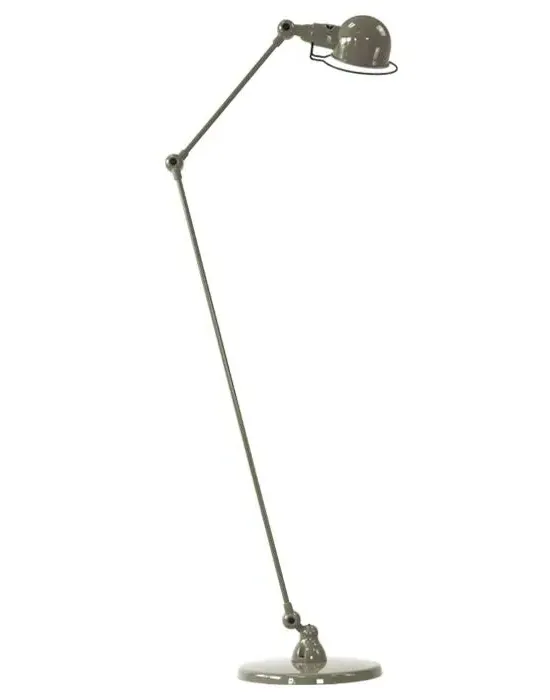 Two Arm Floor Lamp with Adjusters - Khaki, Steel image