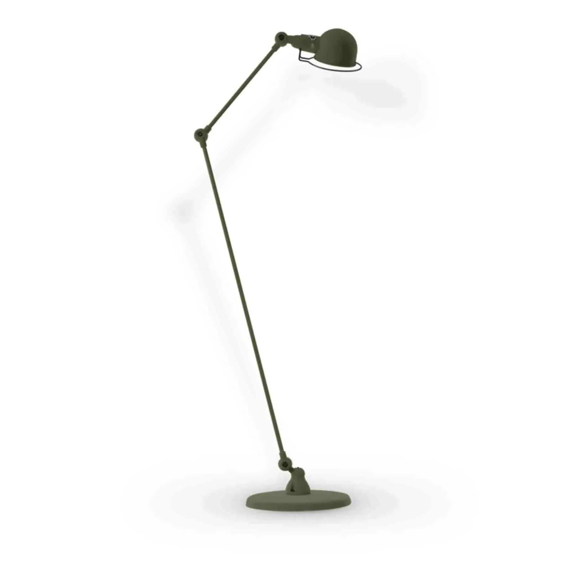 Two Arm Floor Lamp with Adjusters - Olive, Steel