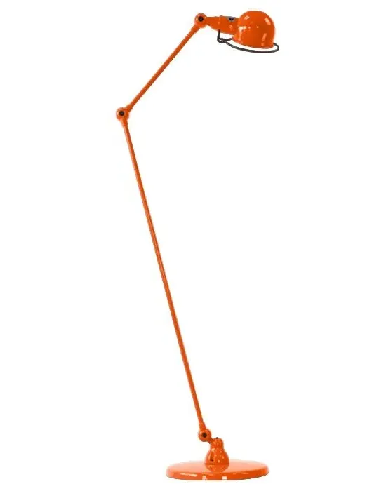 Two Arm Floor Lamp with Adjusters - Orange, Metal image