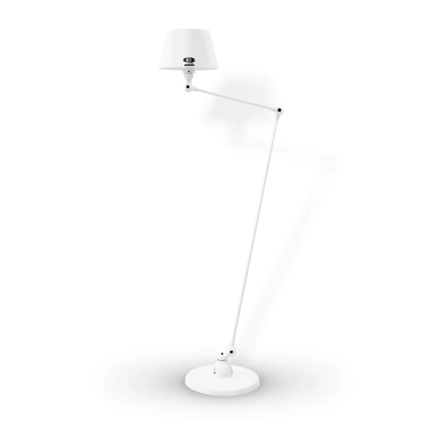Two Arm Floor Lamp with Adjusters - White, Metal