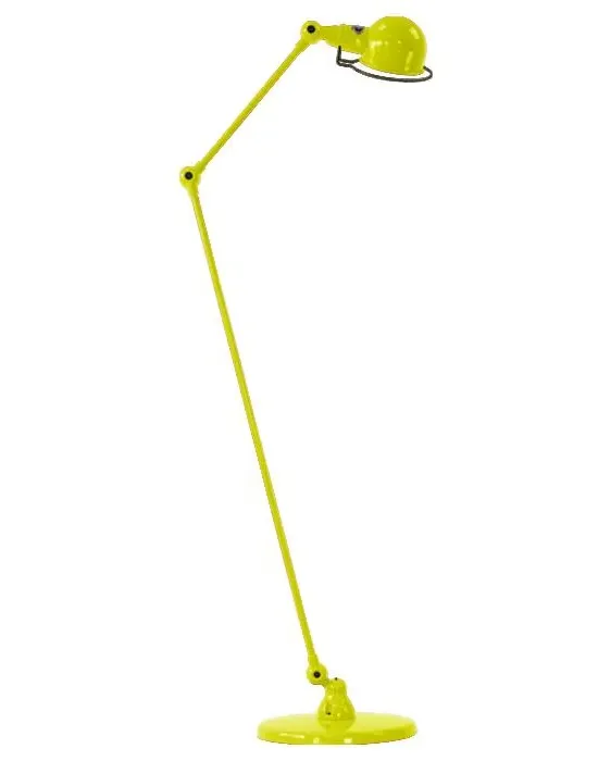 Two Arm Floor Lamp with Adjusters - Yellow, Steel