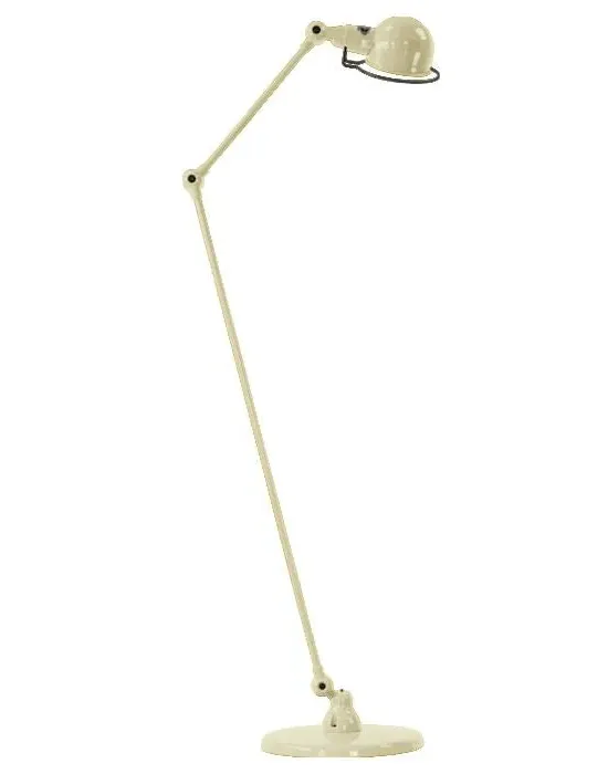 Two Arm Floor Lamp with Ball Joints - Ivory, Metal image