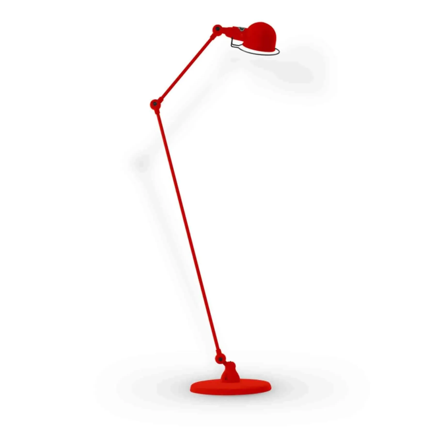 Two Arm Floor Lamp with Ball Joints - Red, Steel