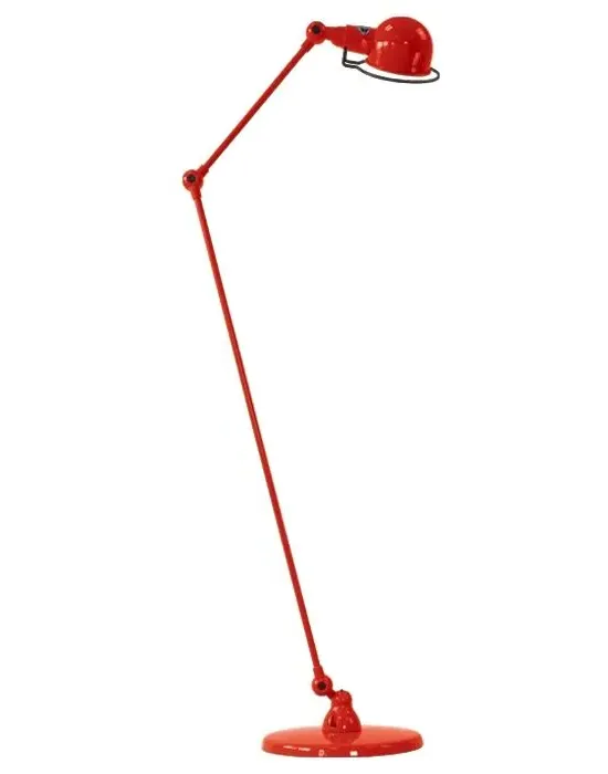 Two Arm Floor Lamp with Ball Joints - Red, Steel