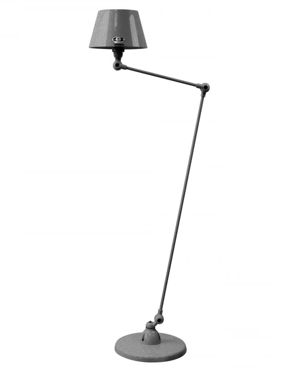 Two Arm Floor Lamp with Straight Shade - Black image