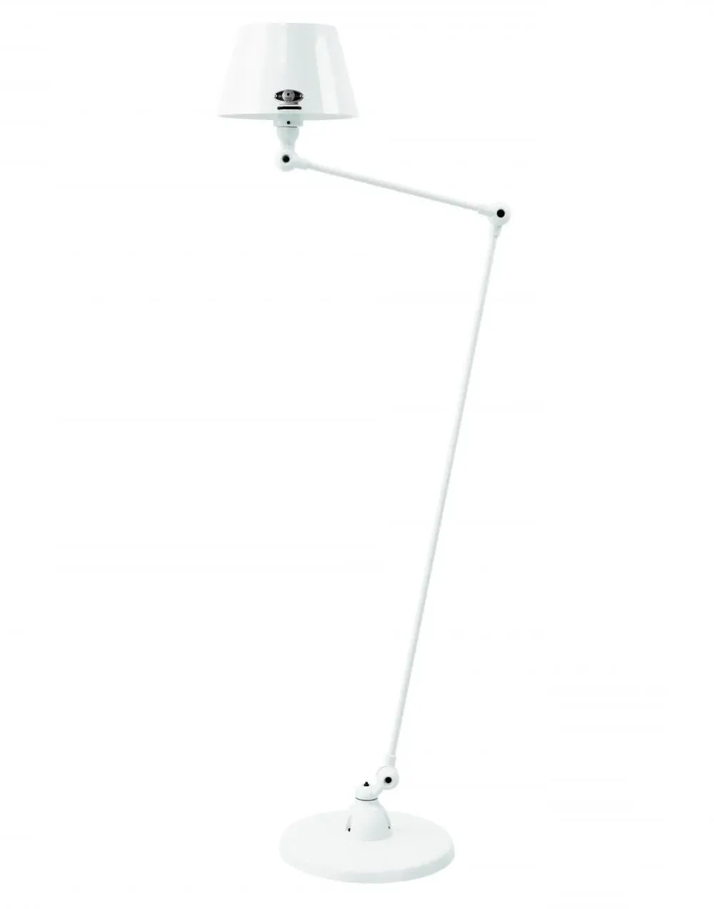 Two Arm Floor Lamp with Straight Shade - Green