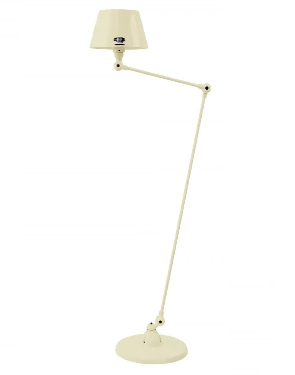 Two Arm Floor Lamp with Straight Shade - Ivory