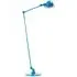 Two Arm Floor Reading Light - Blue, Steel