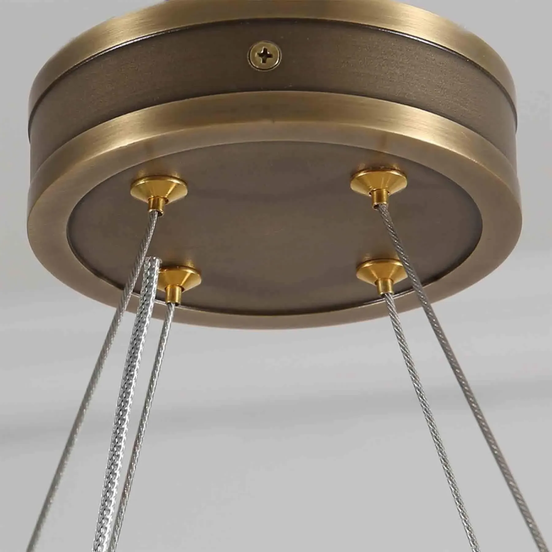 8-Light Globe Chandelier - White, Brass