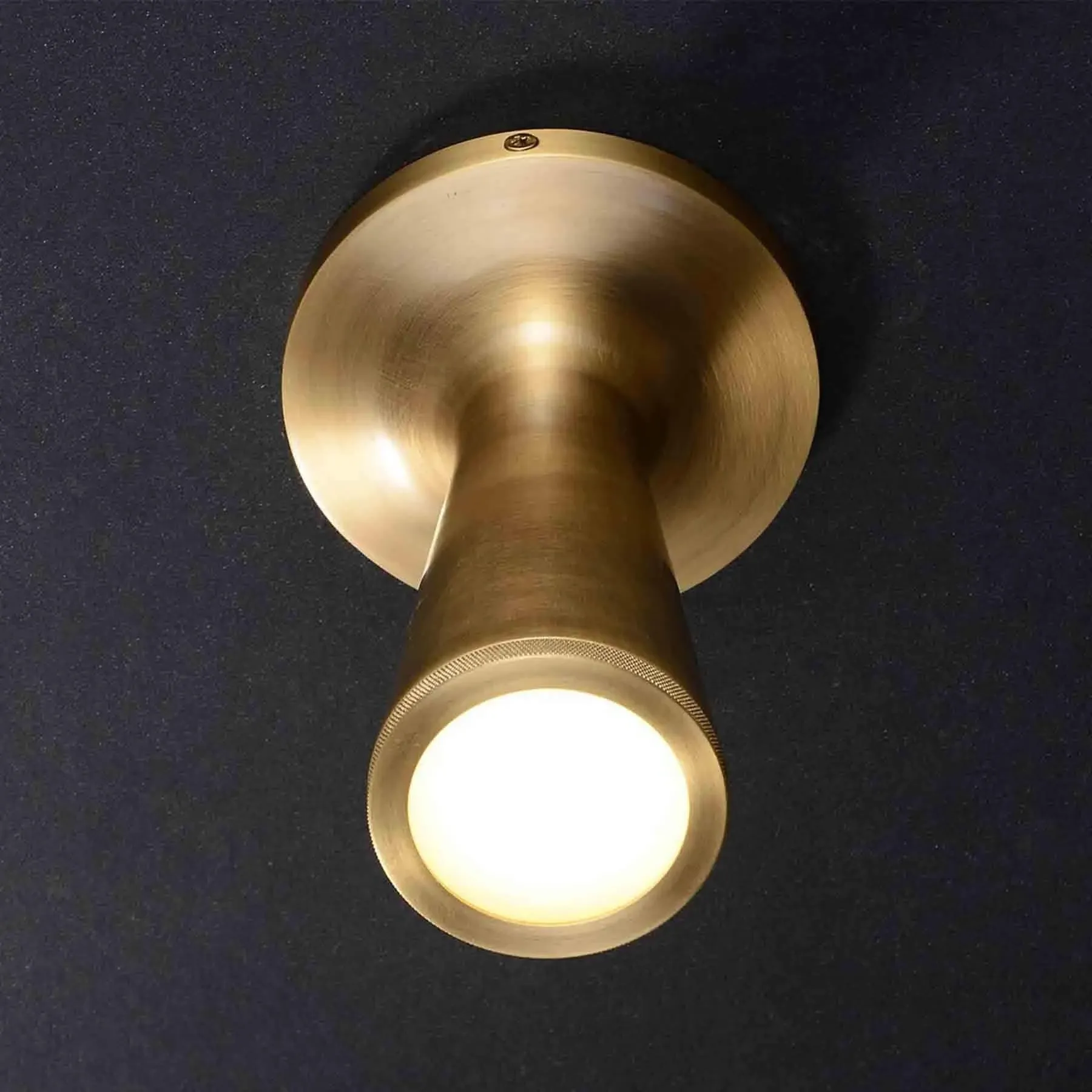 Cone Flushmount Ceiling Light - Brass