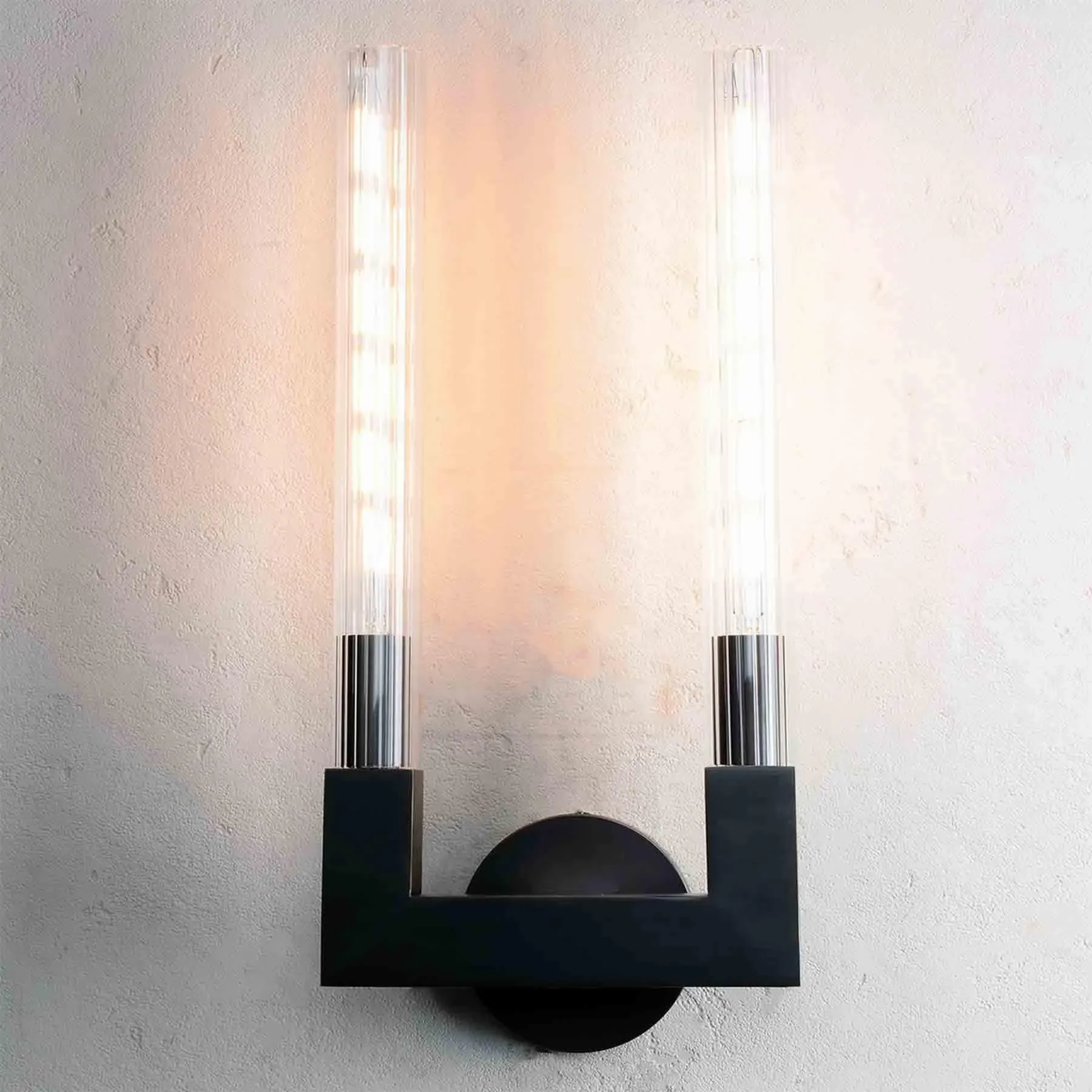 Crown Double Sconce Wall Light - Brass