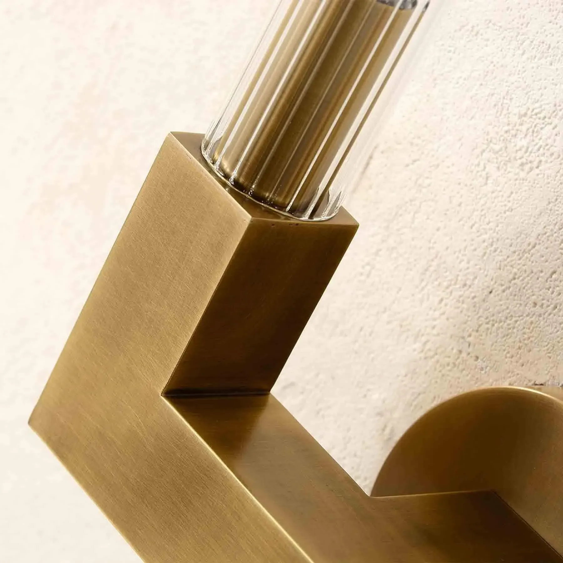 Crown Double Sconce Wall Light - Brass