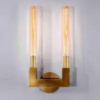 Crown Double Sconce Wall Light - Brass
