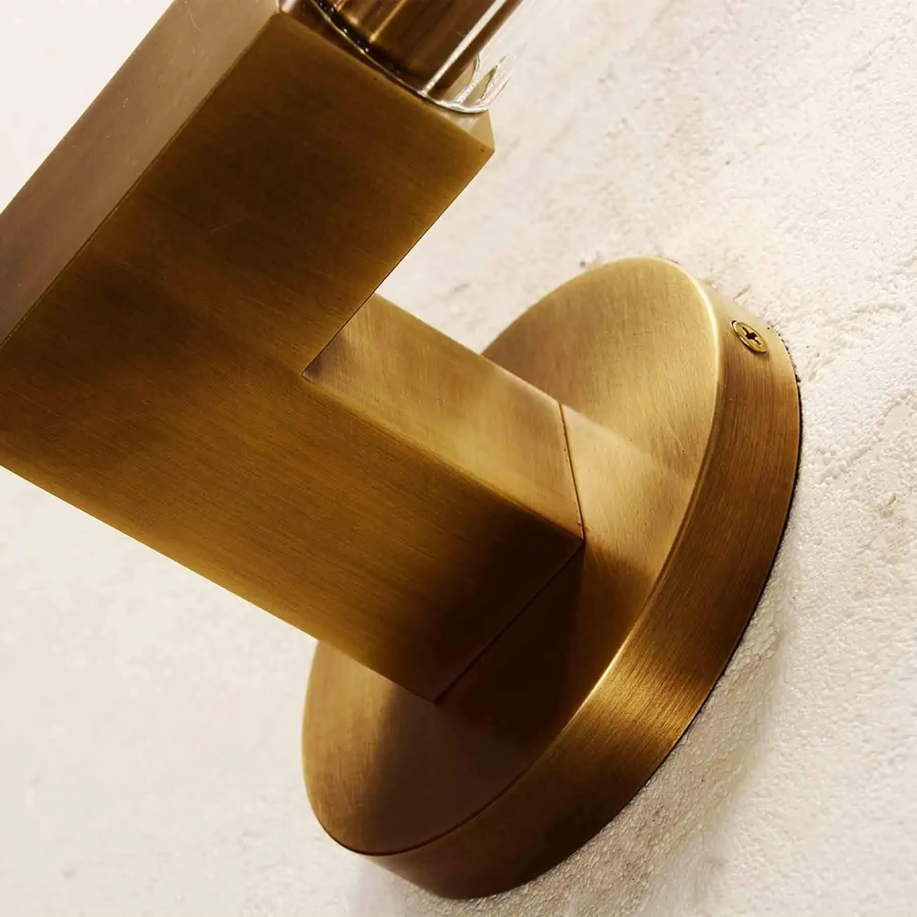 Crown Wall Light with Glass Shade - Bronze, Brass