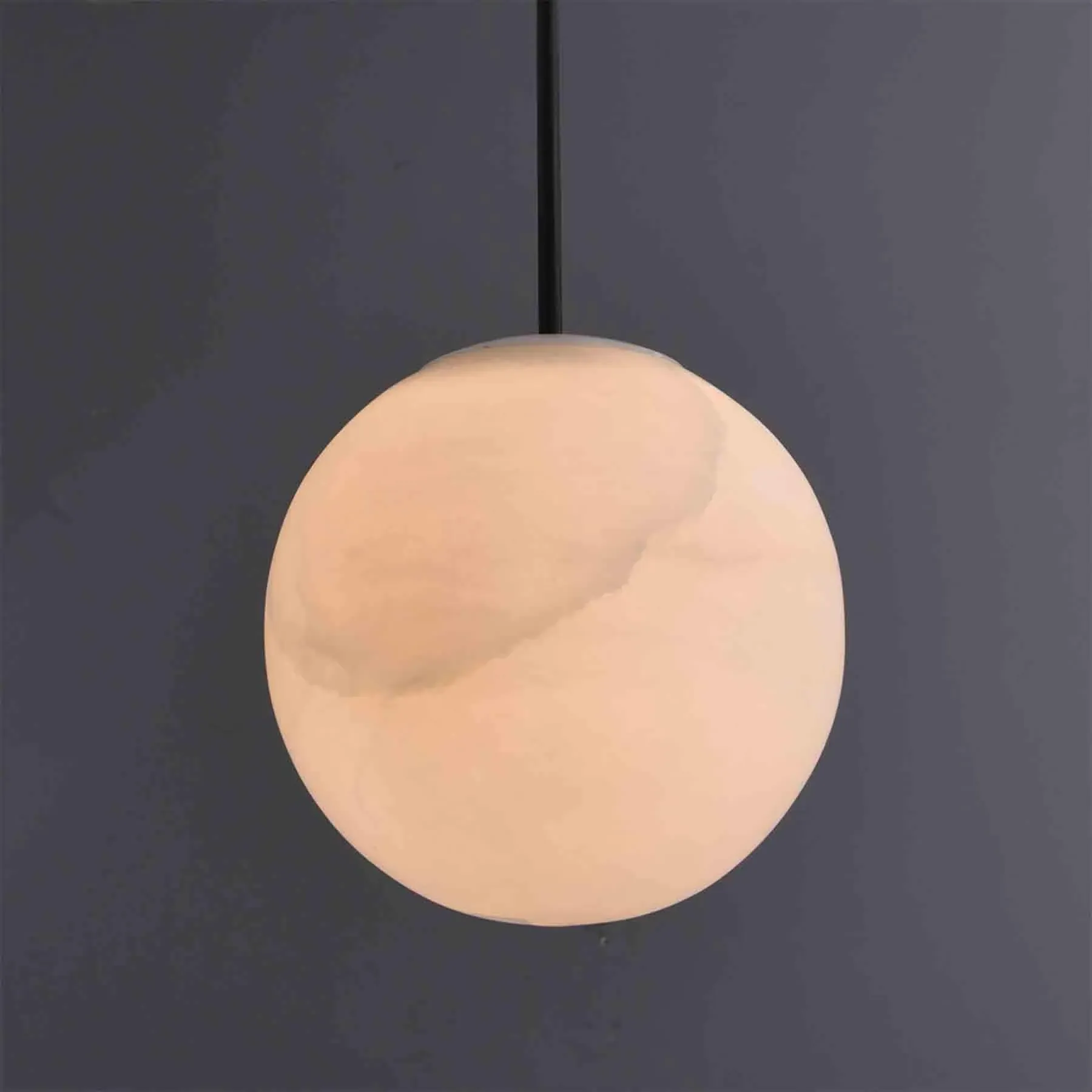 Globe Pendant Light - Alabaster, Natural Stone