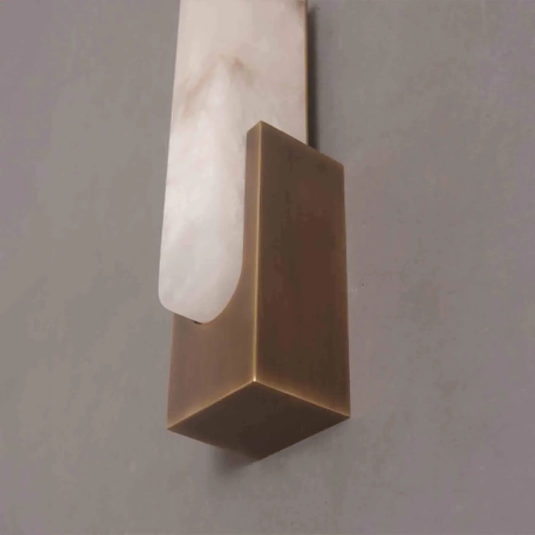 Nimbus Wall Light with Alabaster Shade - Brass