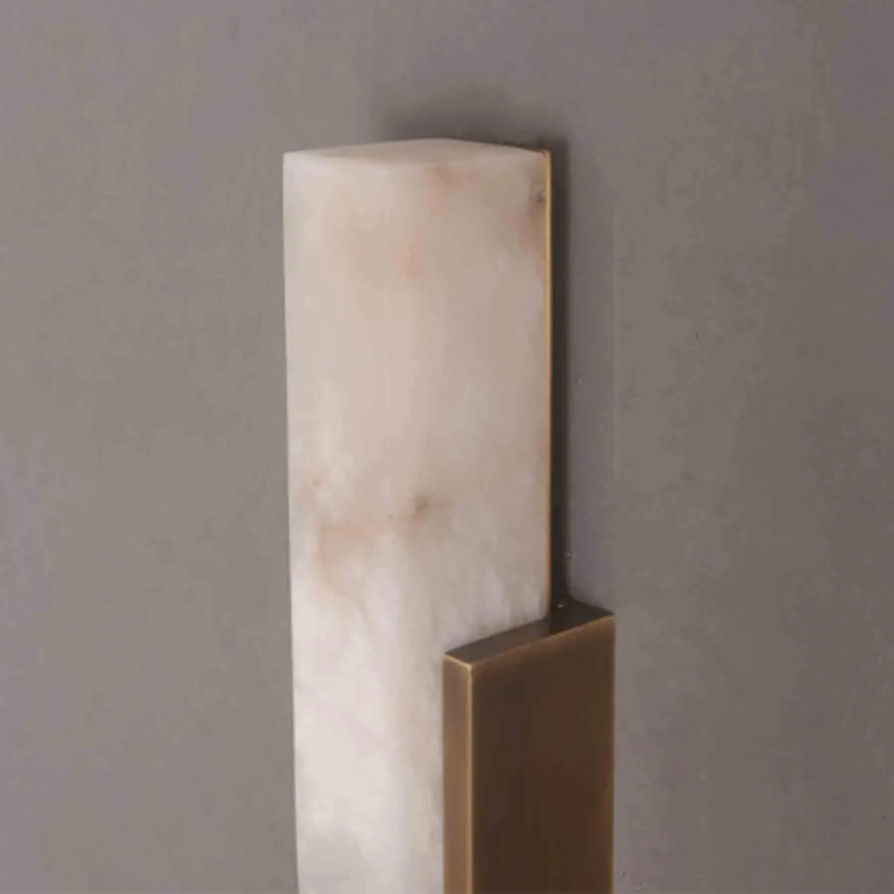Nimbus Wall Light with Alabaster Shade - Brass