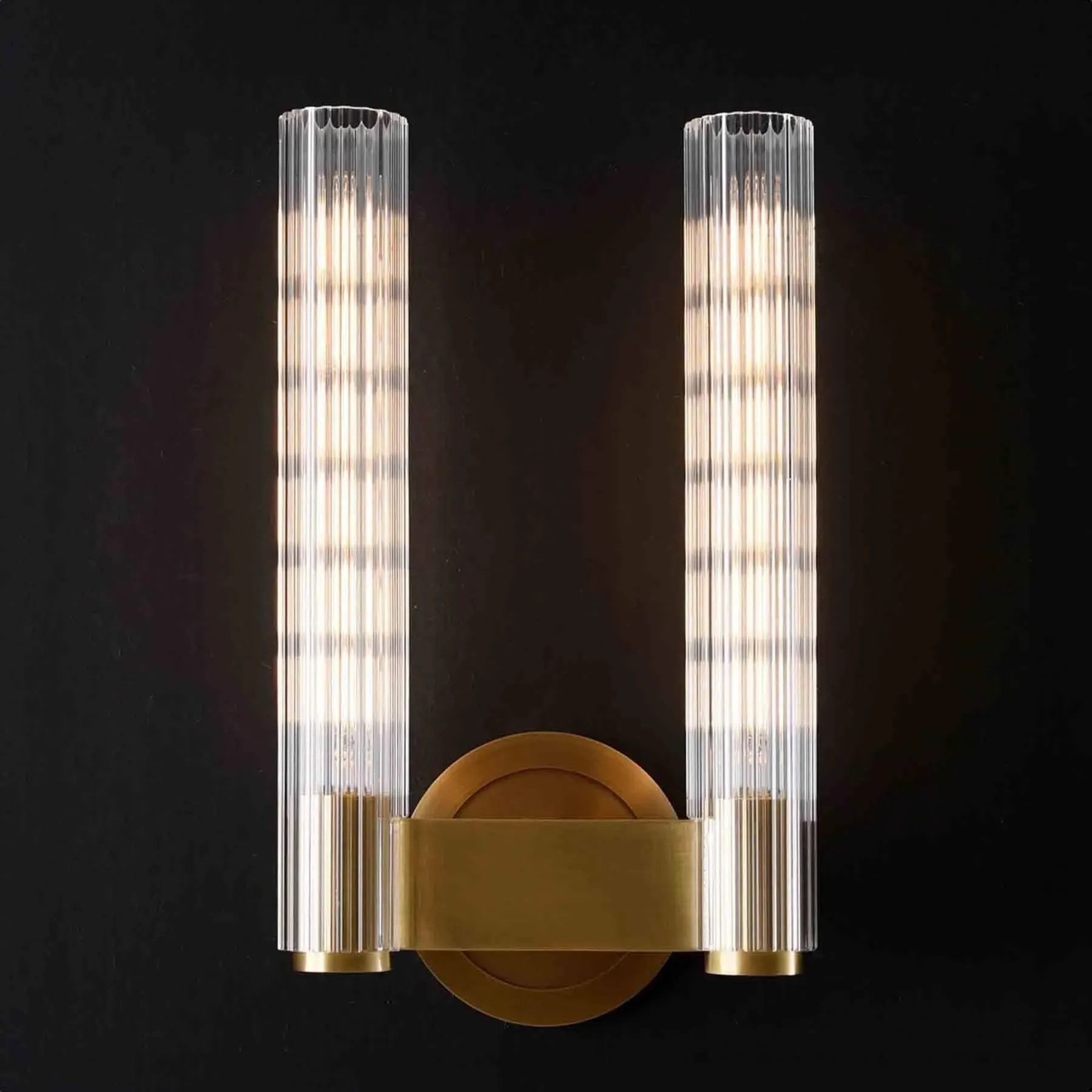 Parker Double Wall Light - Brass
