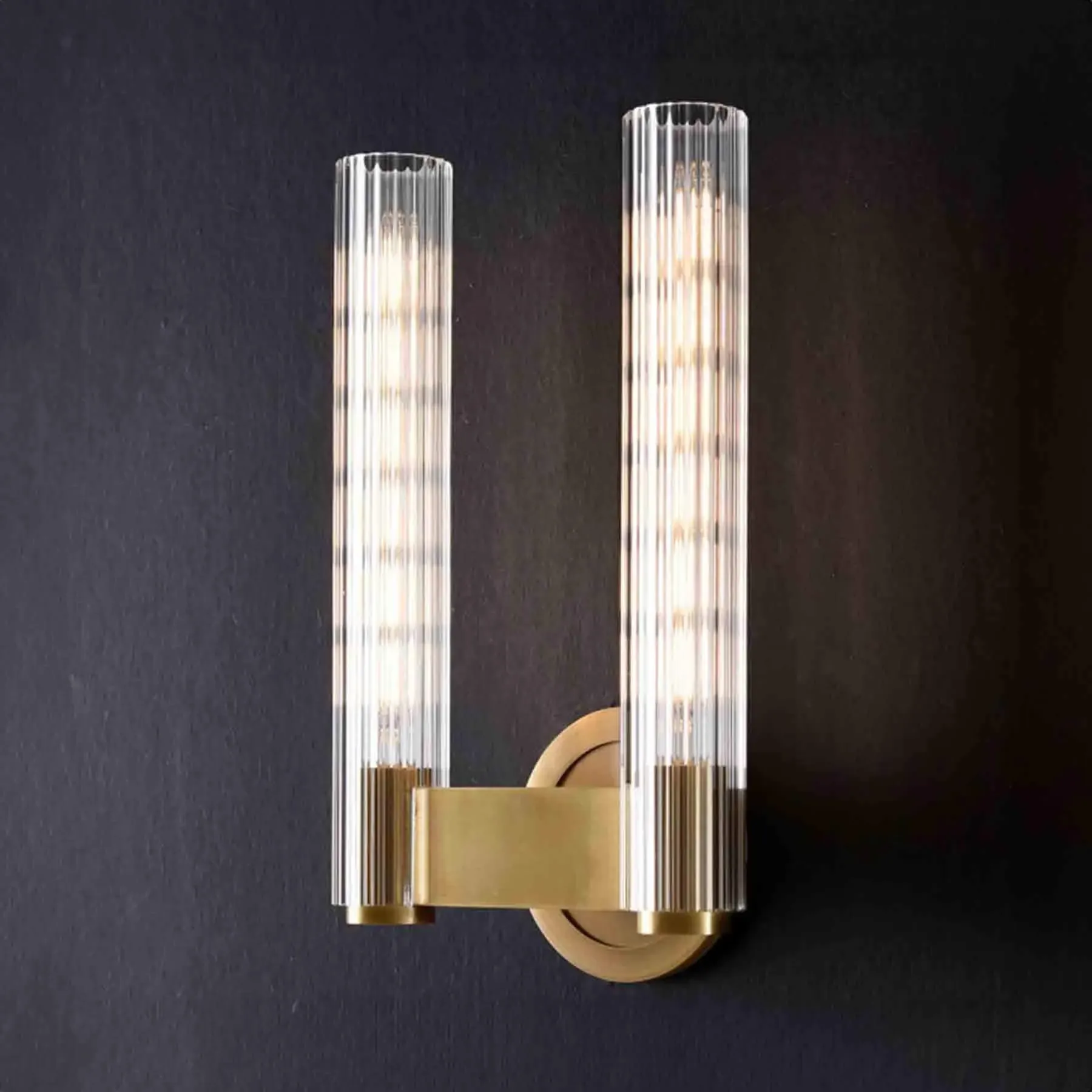 Parker Double Wall Light - Brass