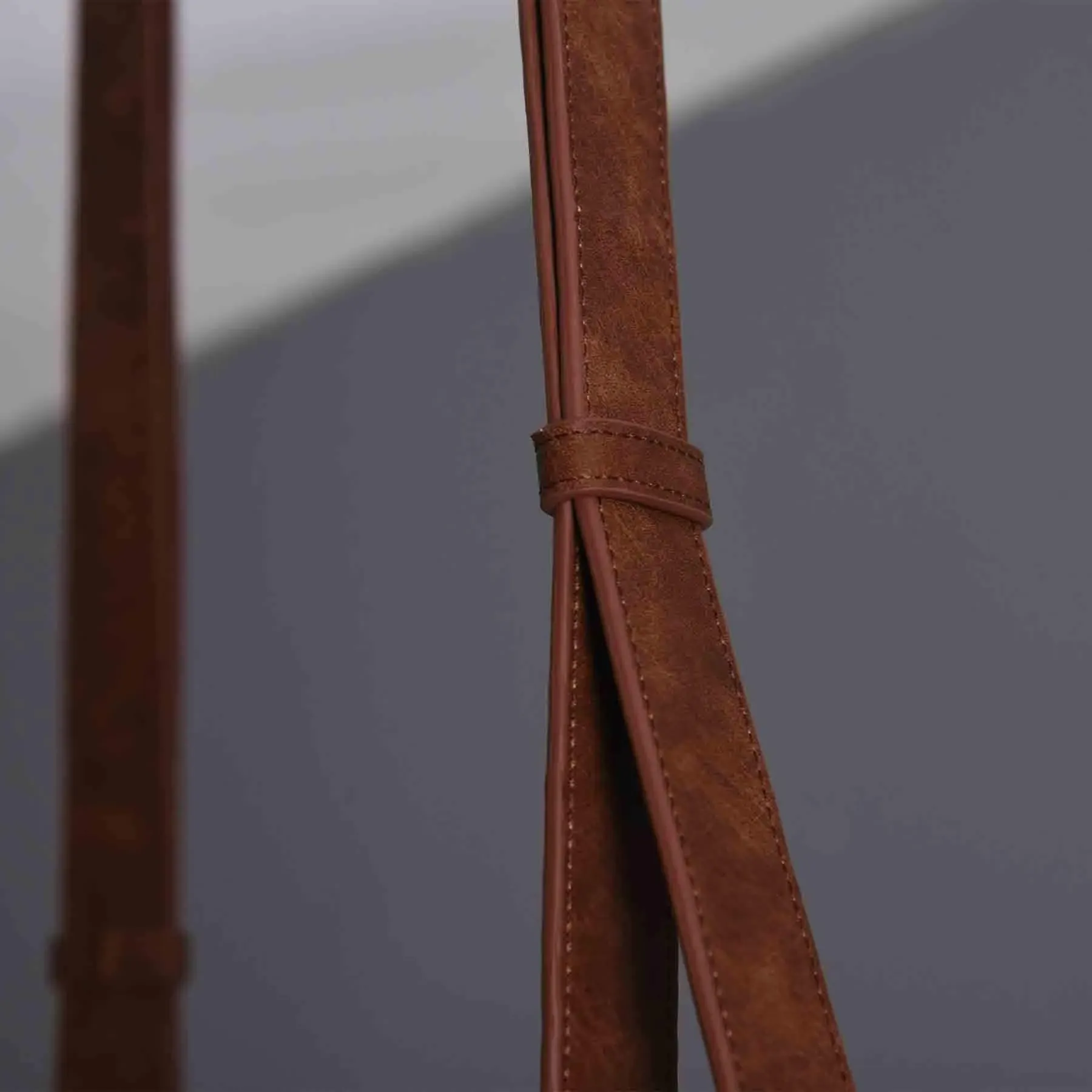 Pendant Light with Leather Detail - Alabaster