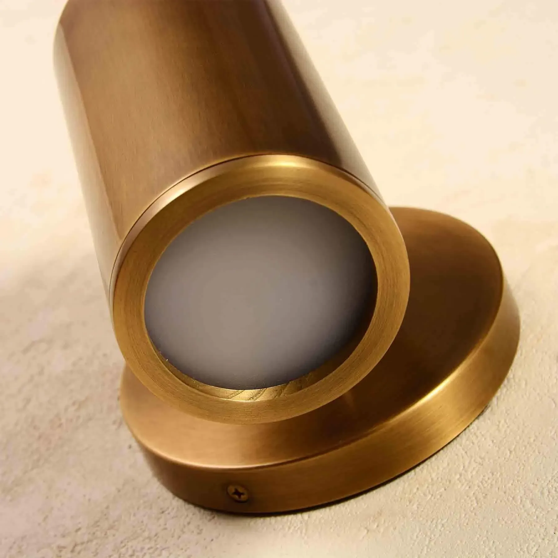 Rotatable Wall Light with Glass Lens - Brass