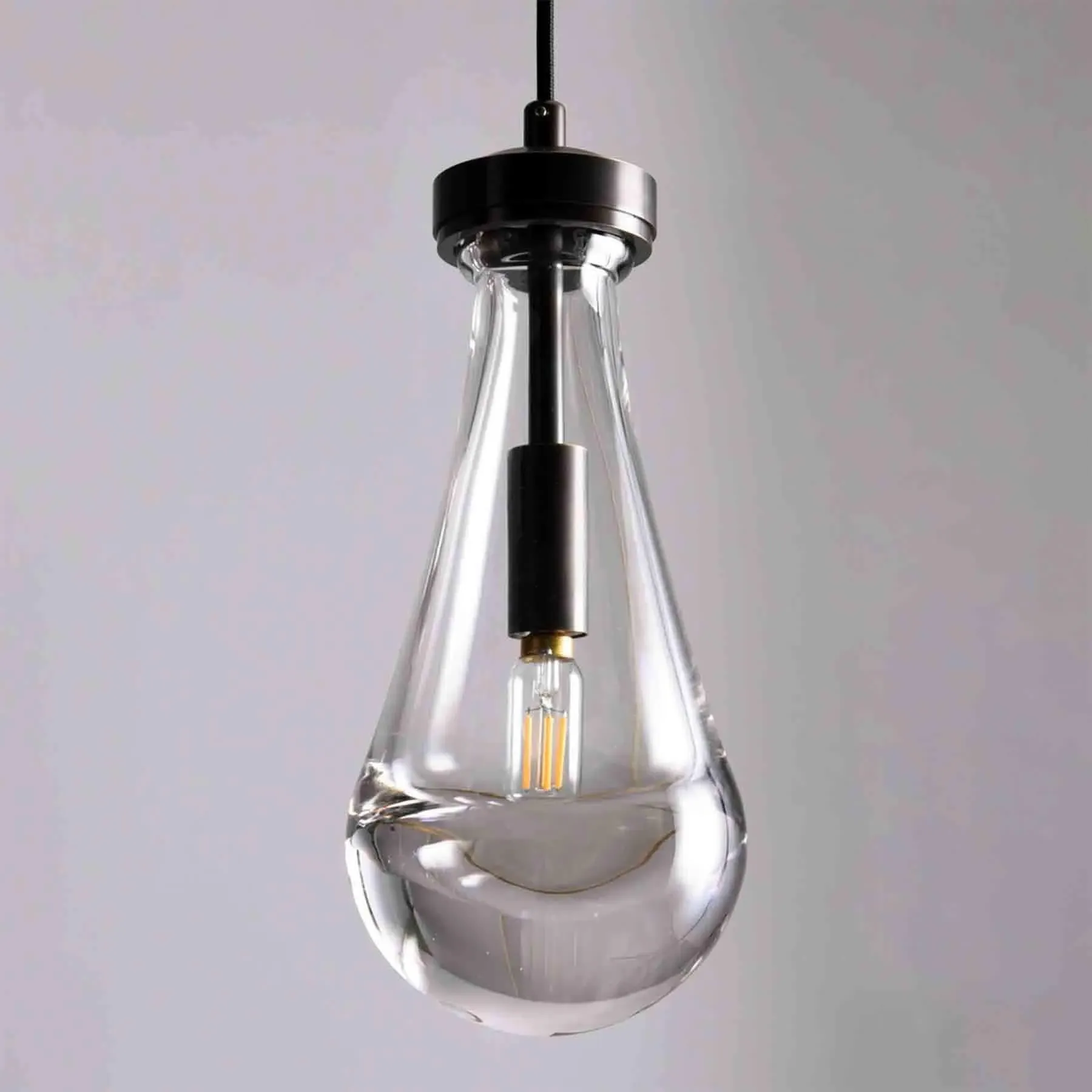 Waterdrop Pendant Light - Brass, Glass