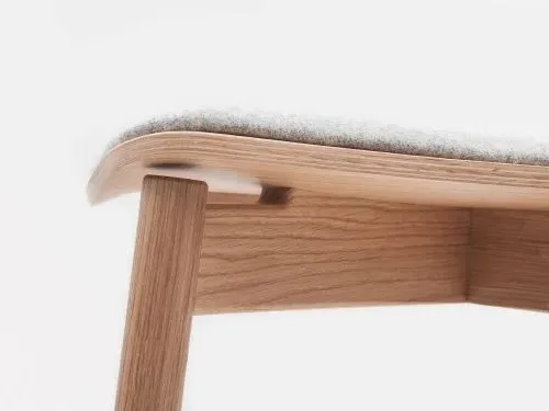 Counter Stool with Upholstery - Black, Oak