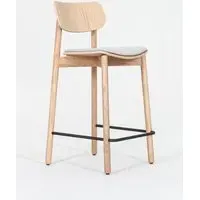 Counter Stool with Upholstery - Grey, Oak