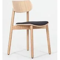 Dining Chair Upholstered - Black, Oak