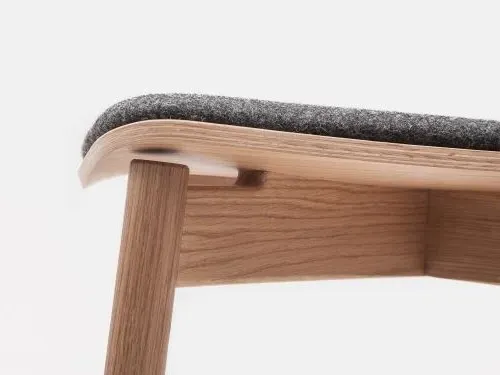 Otis Dining Chair with Upholstery - Jet Black, Black Stained Ash