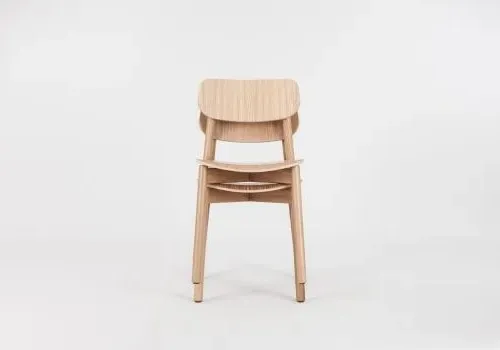 Otis Dining Chair with Upholstery - Silver Grey, Black Stained Ash