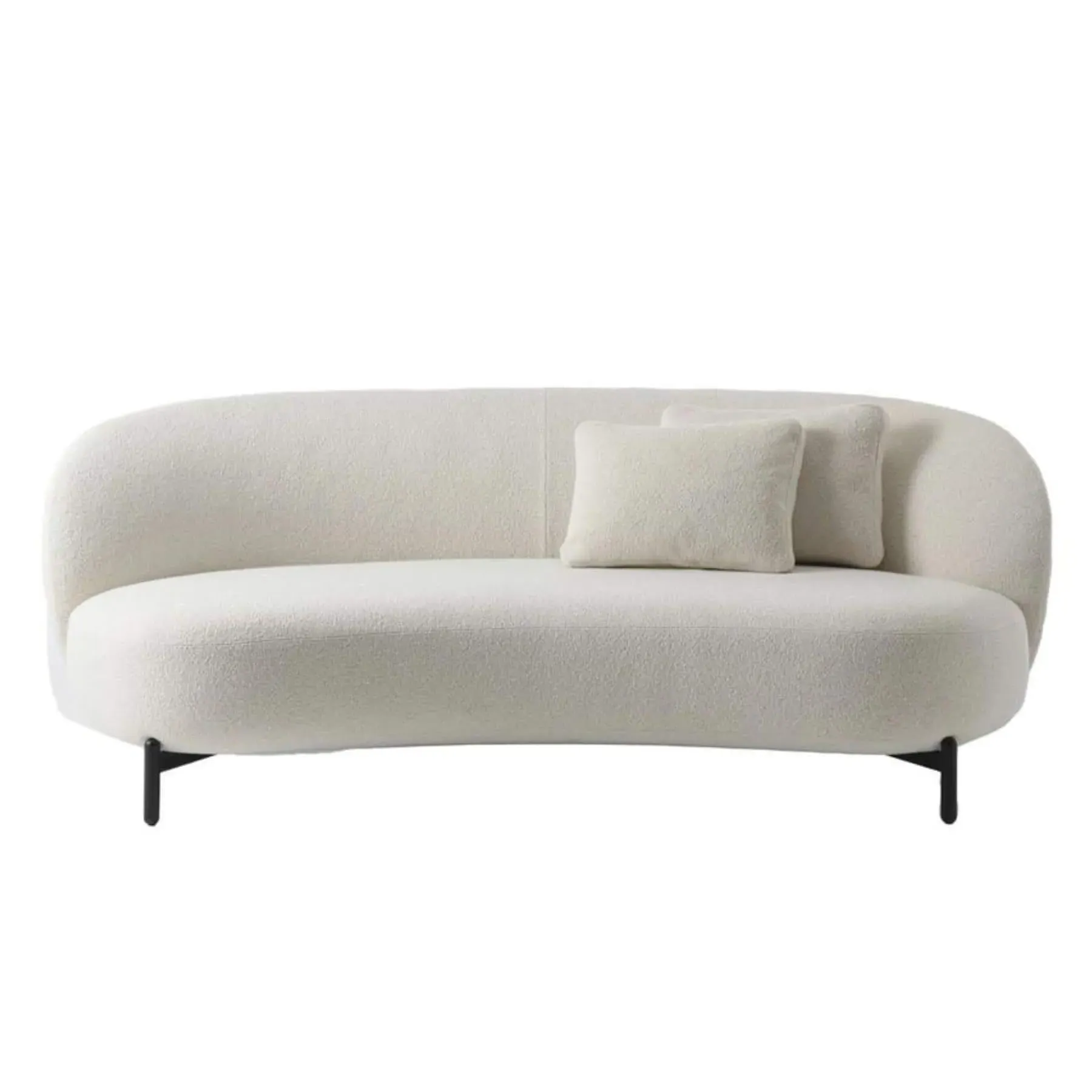 2-Seater Sofa with Metal Frame - Brown