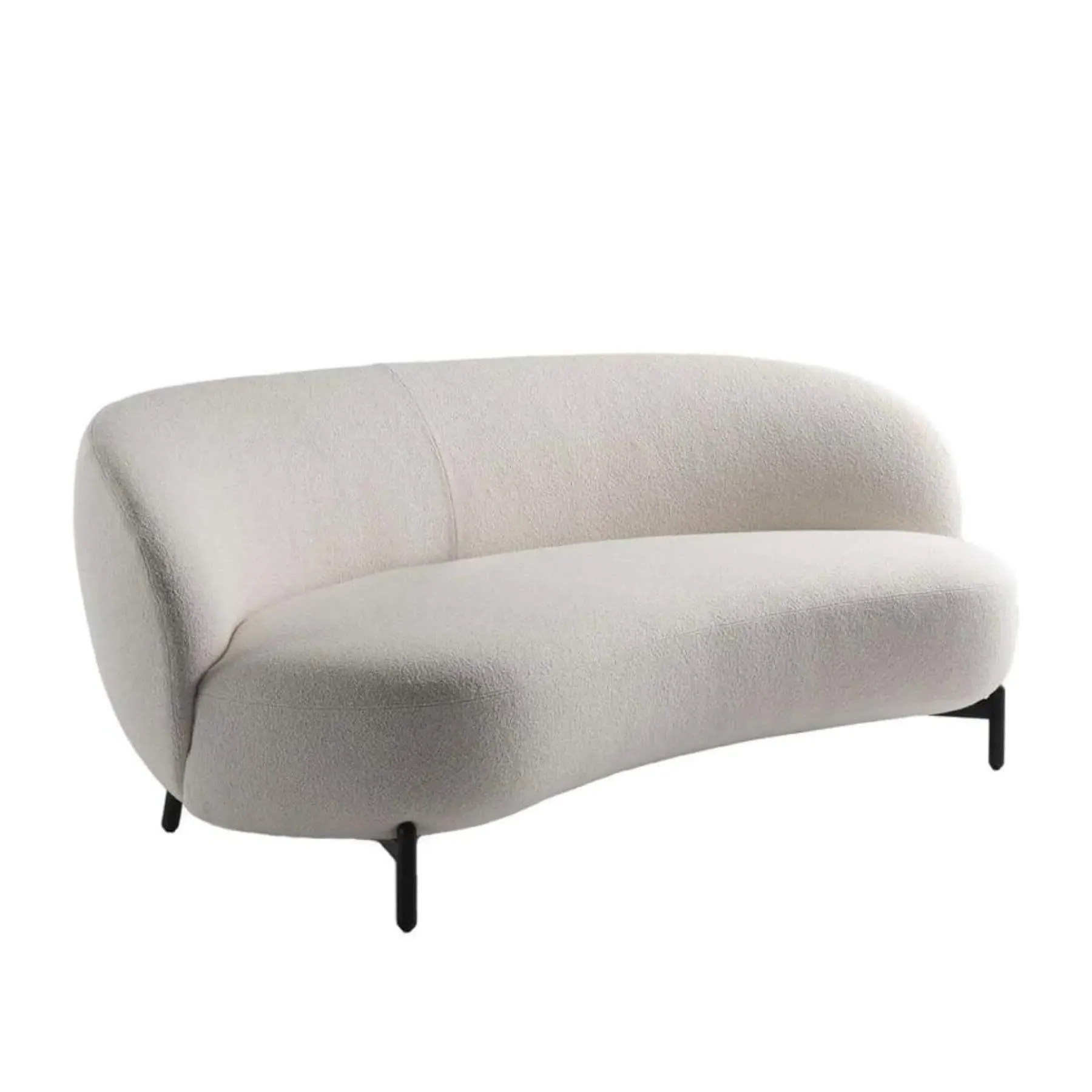 2-Seater Sofa with Metal Frame - Brown