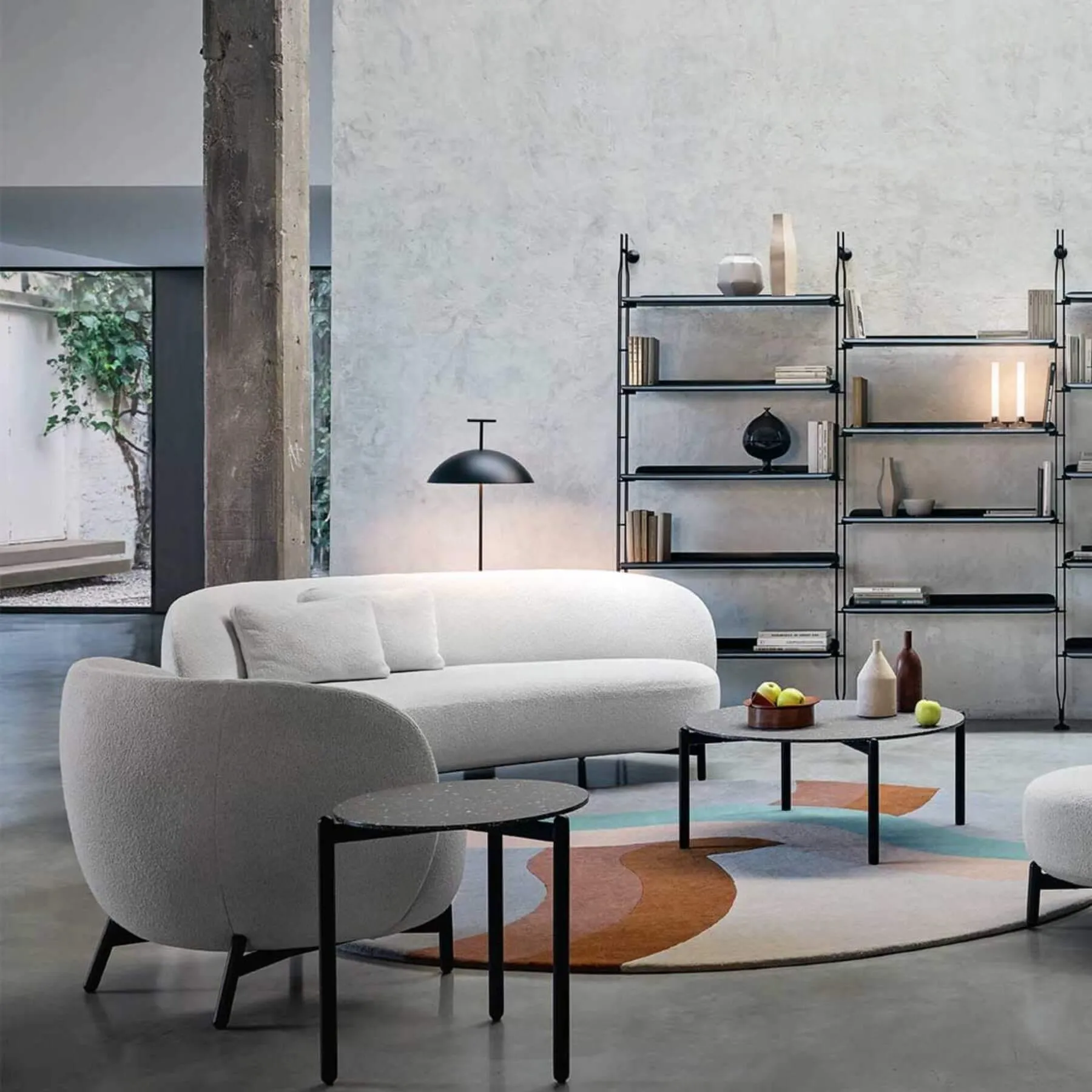 2-Seater Sofa with Metal Frame - Brown