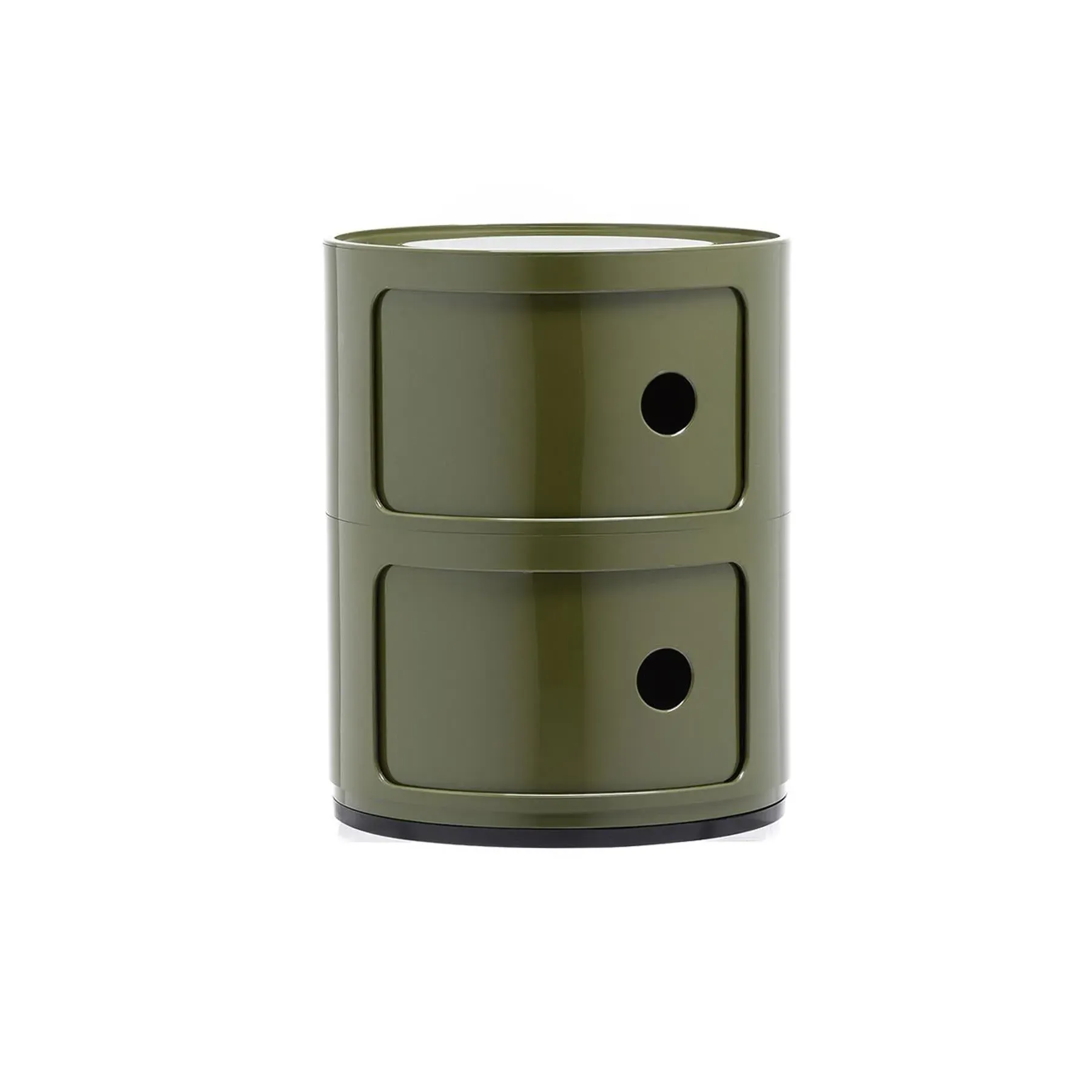 2-Tier Round Storage Cabinet - Green, Plastic image