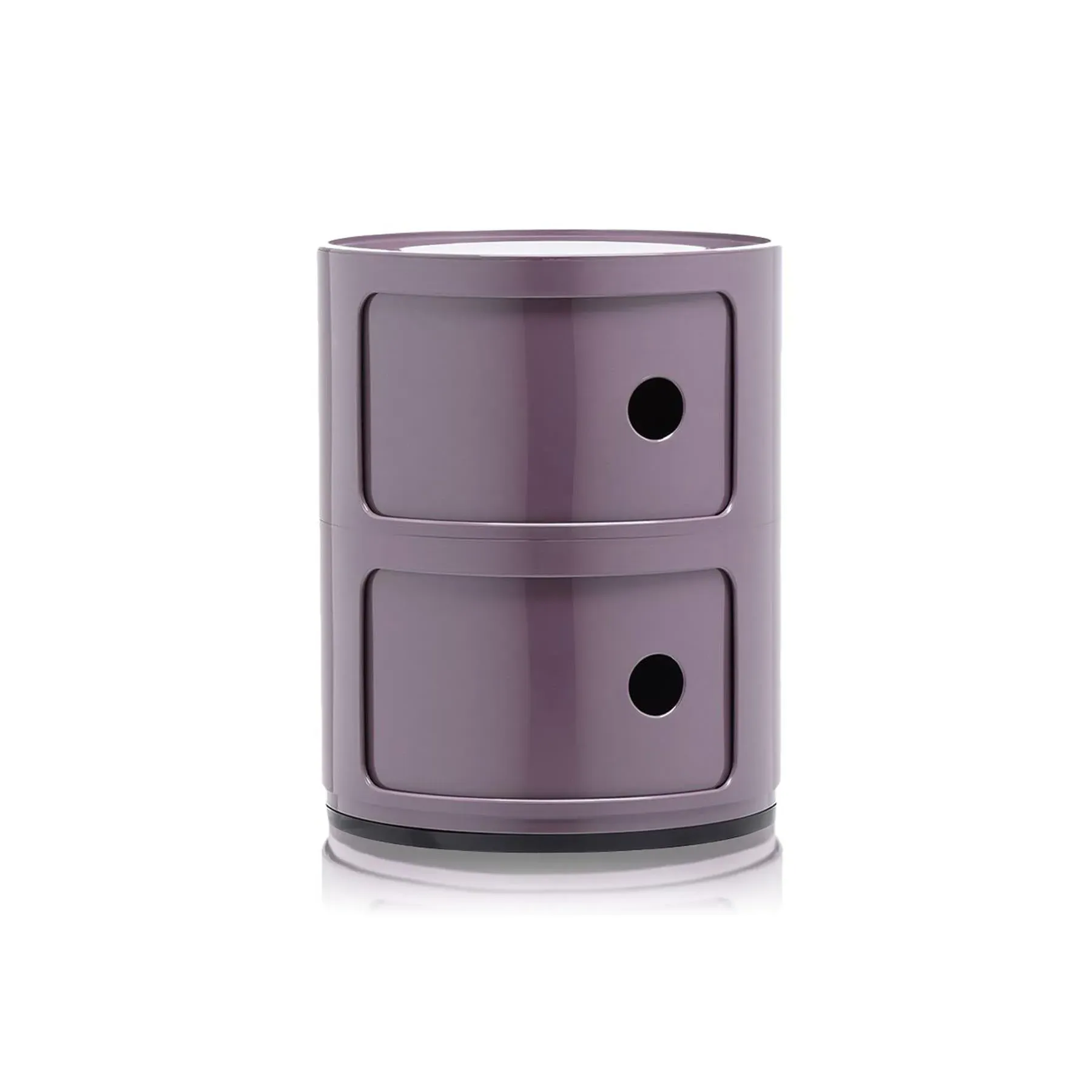 2-Tier Round Storage Cabinet - Violet, ABS Plastic image