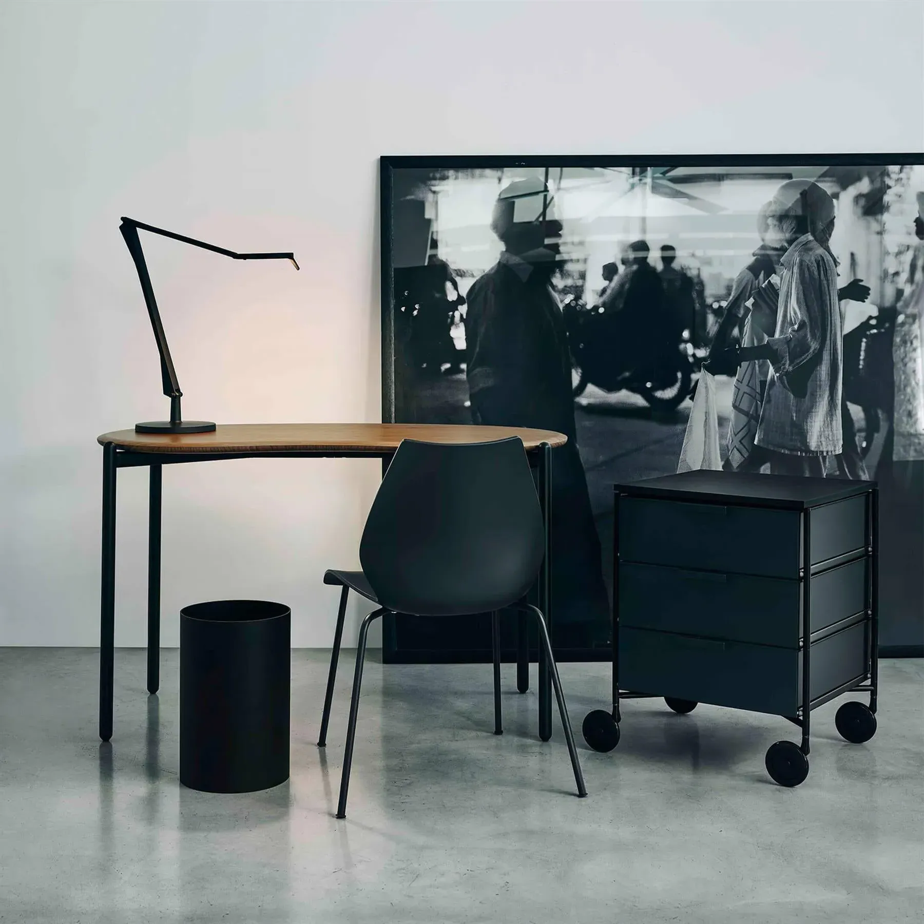 3-Drawer Storage Unit on Wheels - Green, Plastic