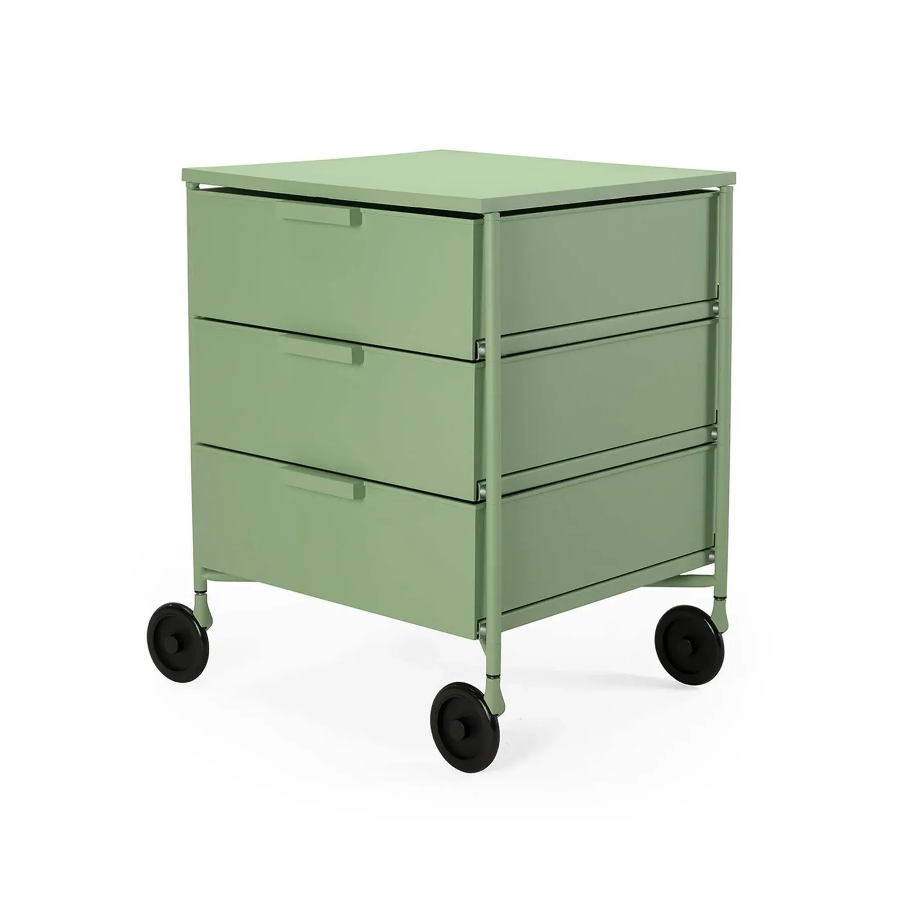 3-Drawer Storage Unit on Wheels - Green, Plastic